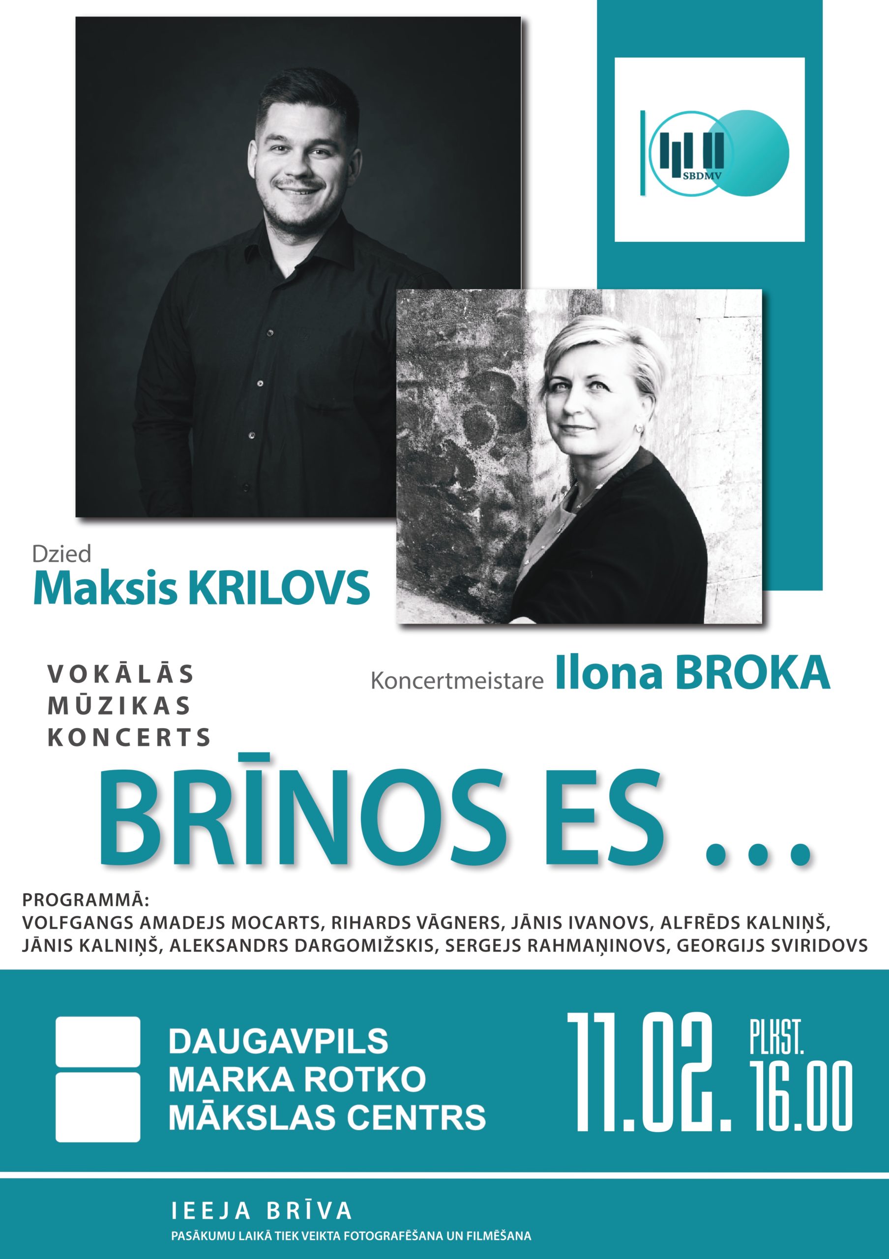 Vokālās mūzikas koncerts “Brīnos es…”